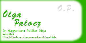 olga palocz business card